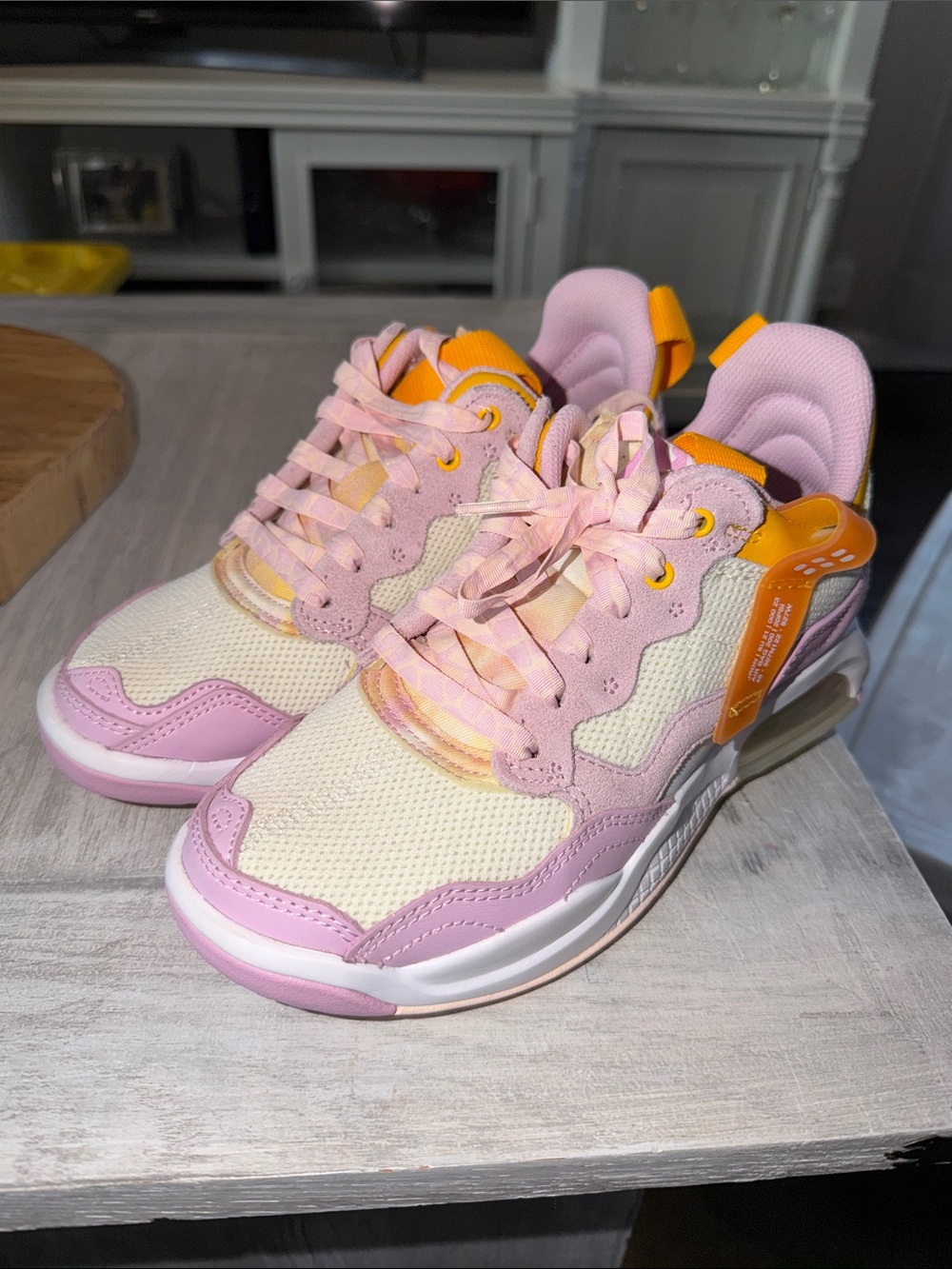 Kids Pink and Cream Athletic Sneakers - Stylish Everyday Comfort